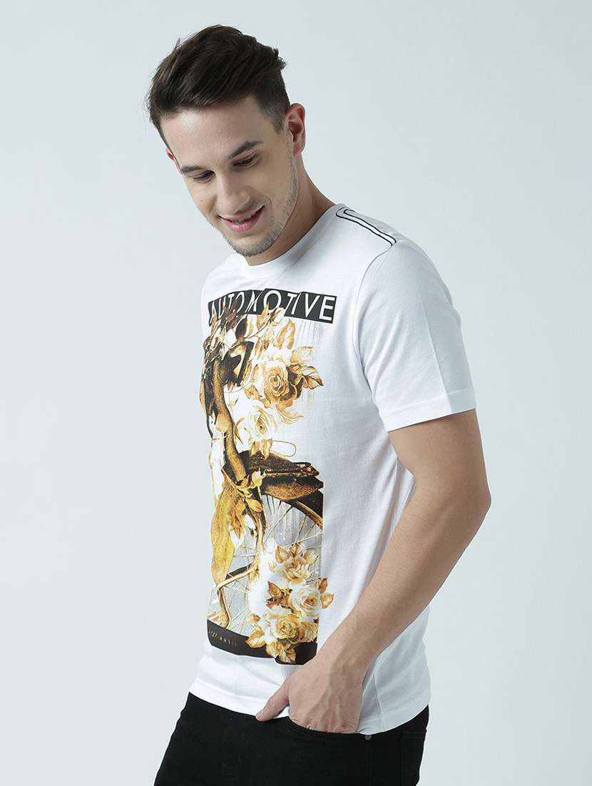 round neck printed regular t-shirt - 19580587 -  Standard Image - 1