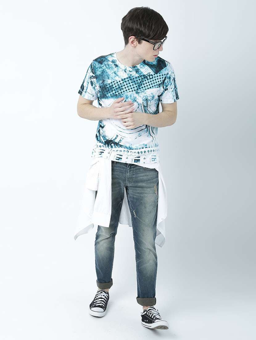 Round Neck Printed Regular T-shirt - 19580607 -  Standard Image - 4