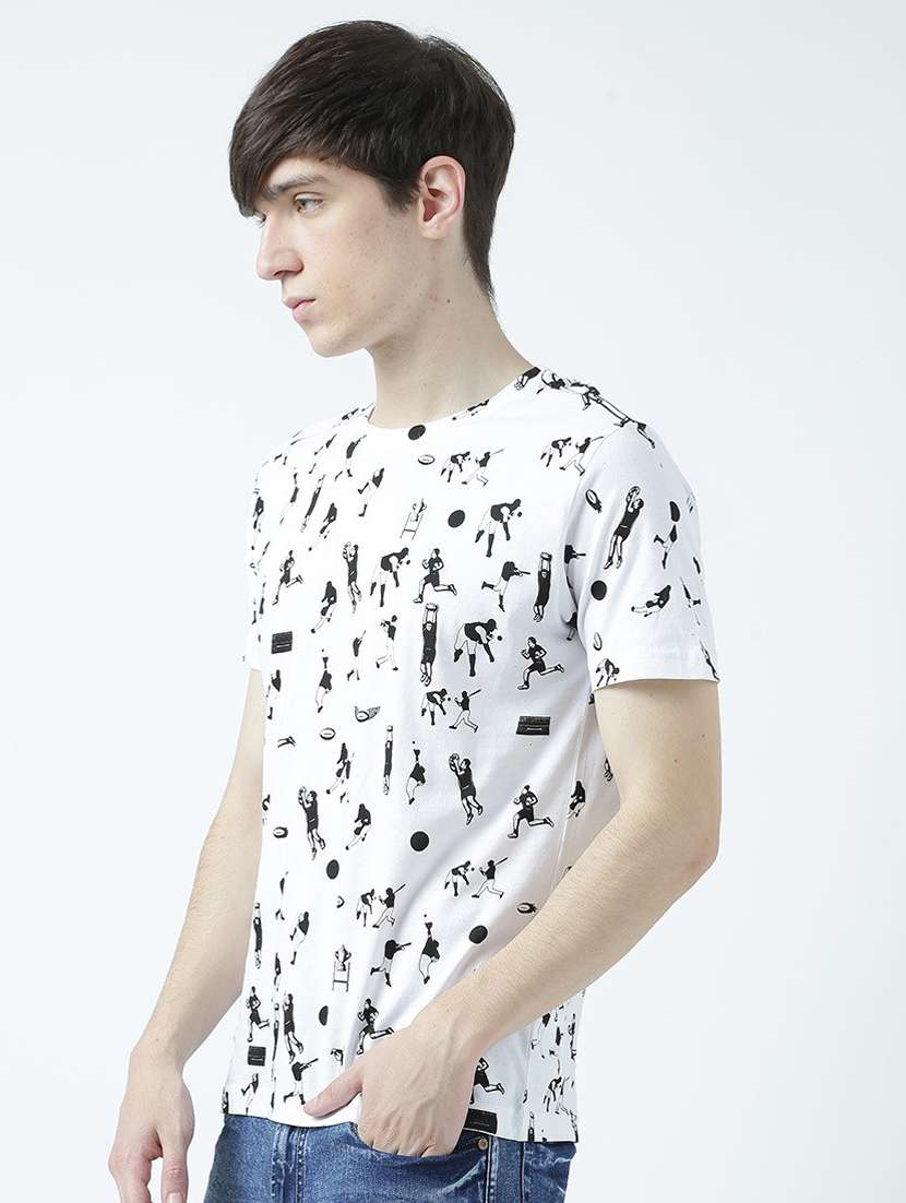 round neck printed regular t-shirt - 19580633 -  Standard Image - 1