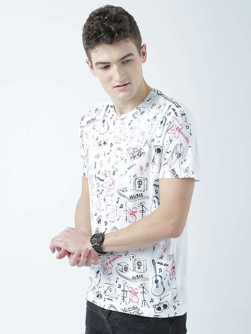 round neck printed regular t-shirt - 19580652 -  Standard Image - 1