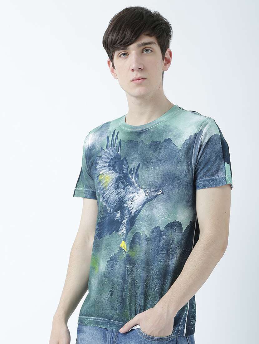 crew neck all over print t-shirt - 19580667 -  Standard Image - 1