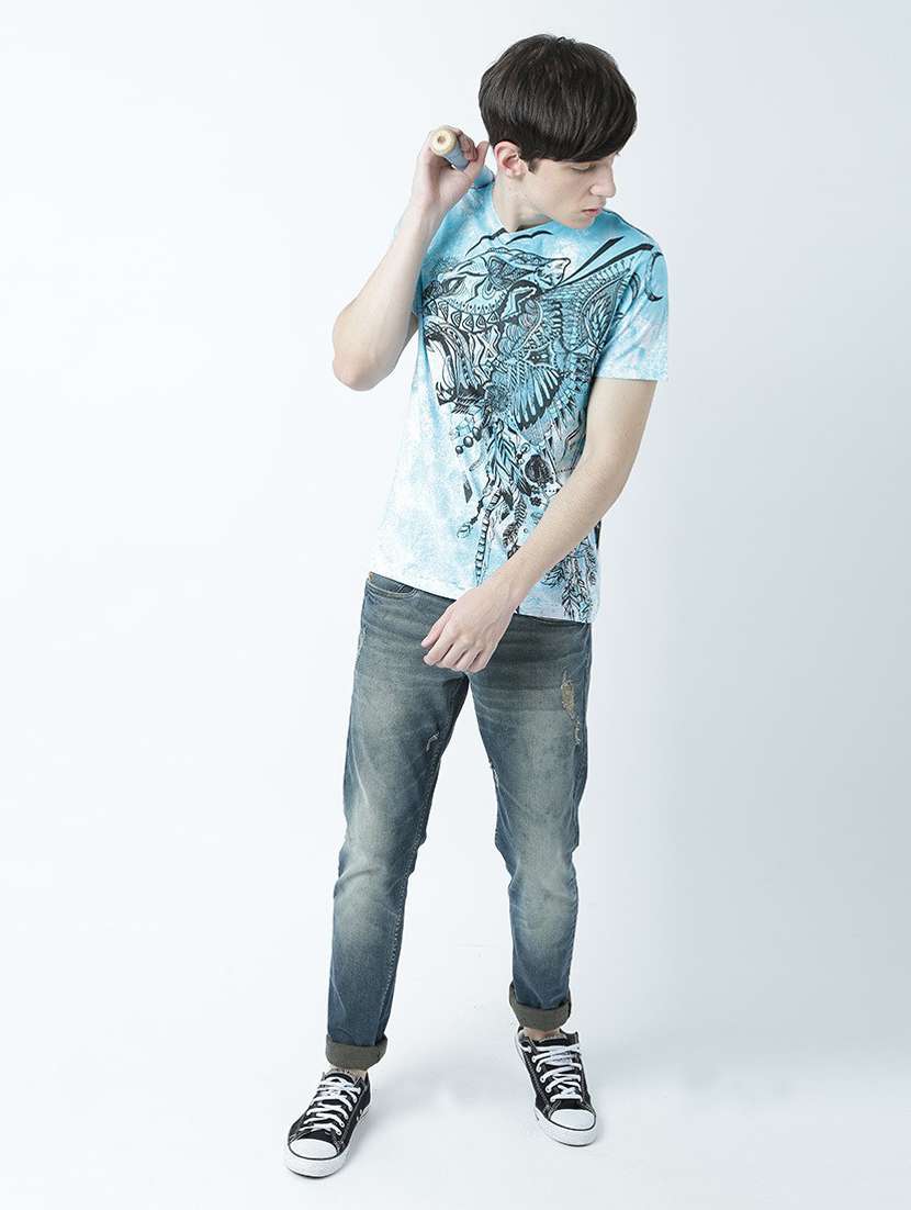 round neck printed regular t-shirt - 19580681 -  Standard Image - 4