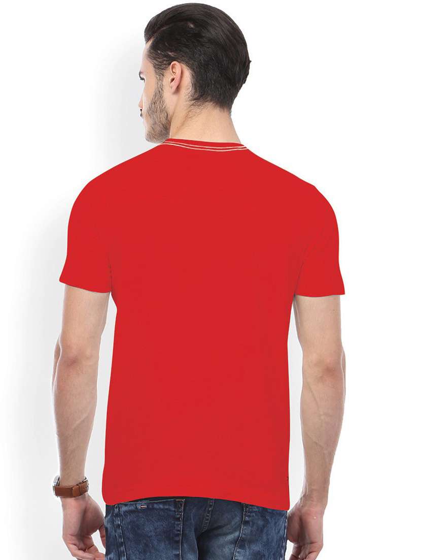 red printed cotton blend regular t-shirt - 19580799 -  Standard Image - 1