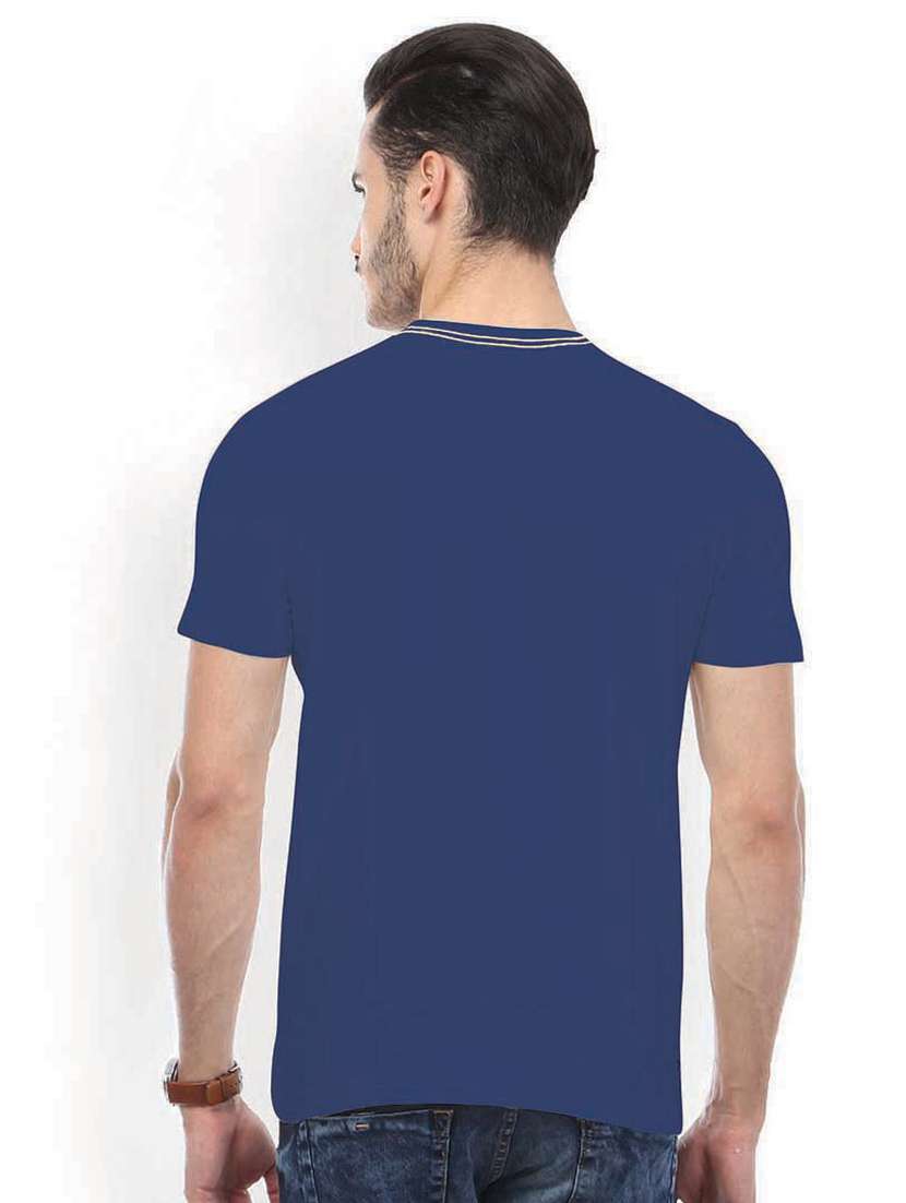 blue printed cotton blend regular t-shirt - 19580852 -  Standard Image - 1
