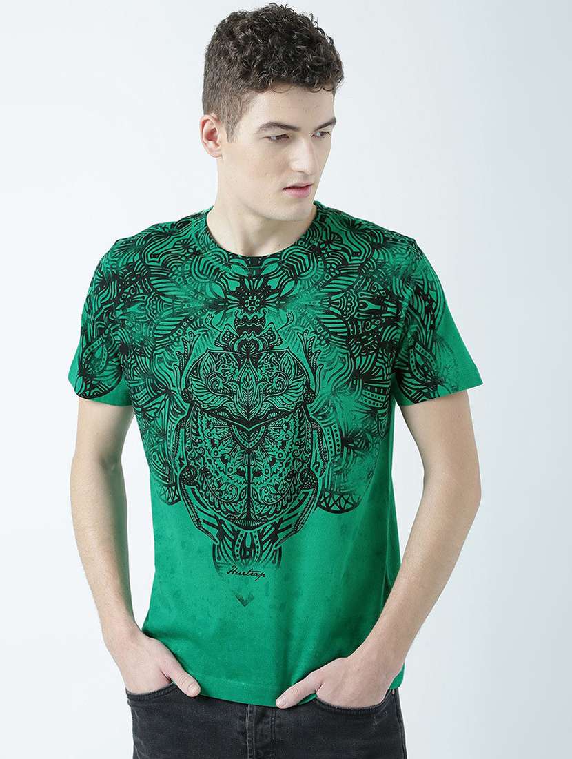 crew neck front print t-shirt