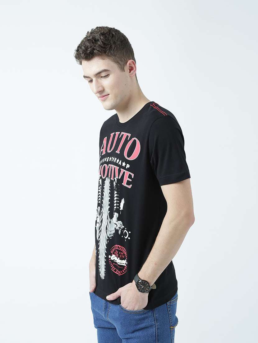 round neck printed regular t-shirt - 19580963 -  Standard Image - 1