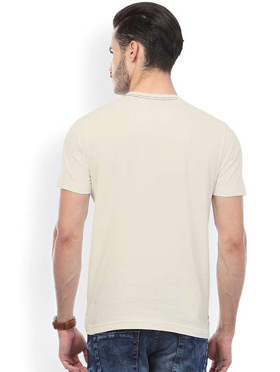 white graphic print cotton blend regular t-shirt - 19581544 -  Standard Image - 1