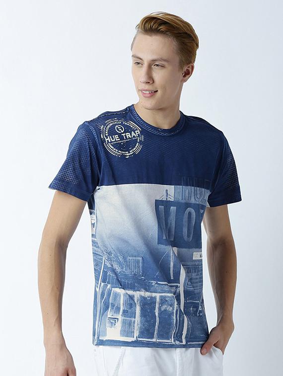 round neck printed regular t-shirt - 19581548 - Standard Image - 1