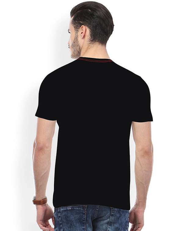 men round neck front print regular t-shirt - 19581599 -  Standard Image - 1