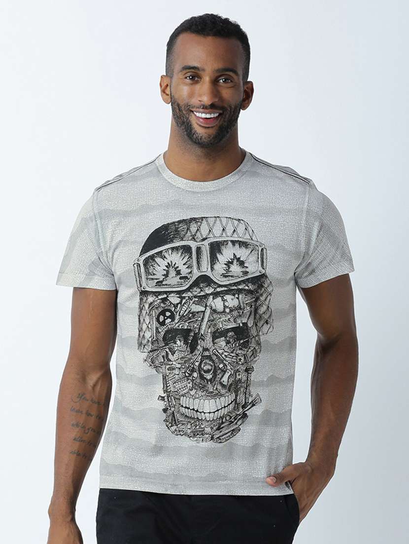cream cotton tshirt - 19581706 - Zoom Image - 0