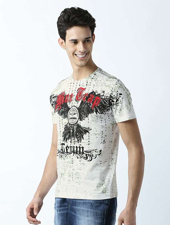 men crew neck printed t-shirt - 19581710 -  Standard Image - 1