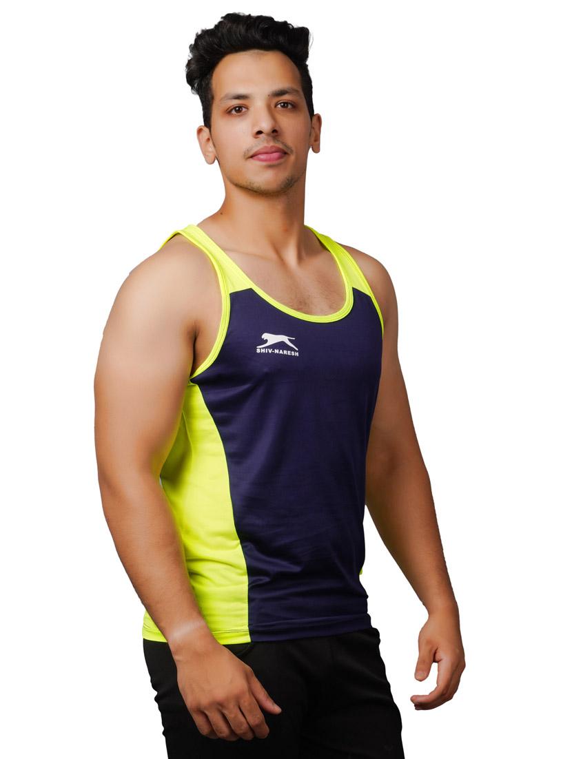 dark blueyellow polyester vest - 19581757 -  Standard Image - 1