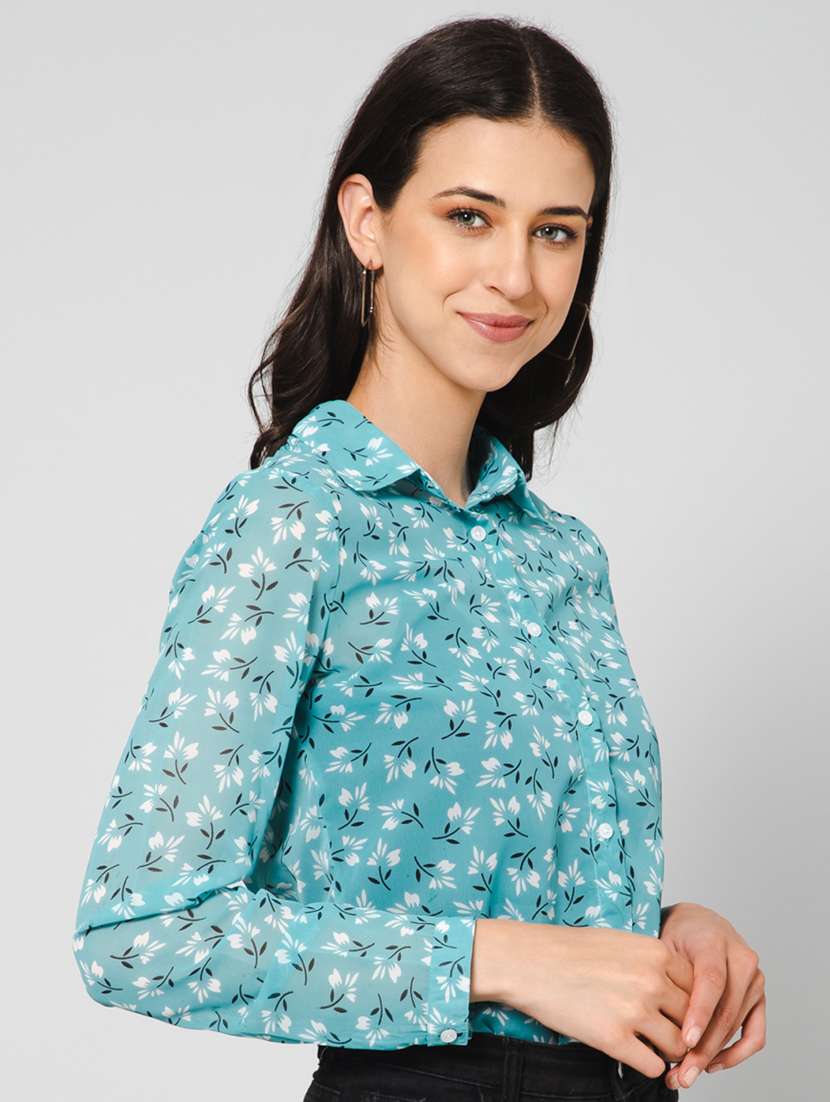 women printed regular shirt - 19581789 - Standard Image - 1