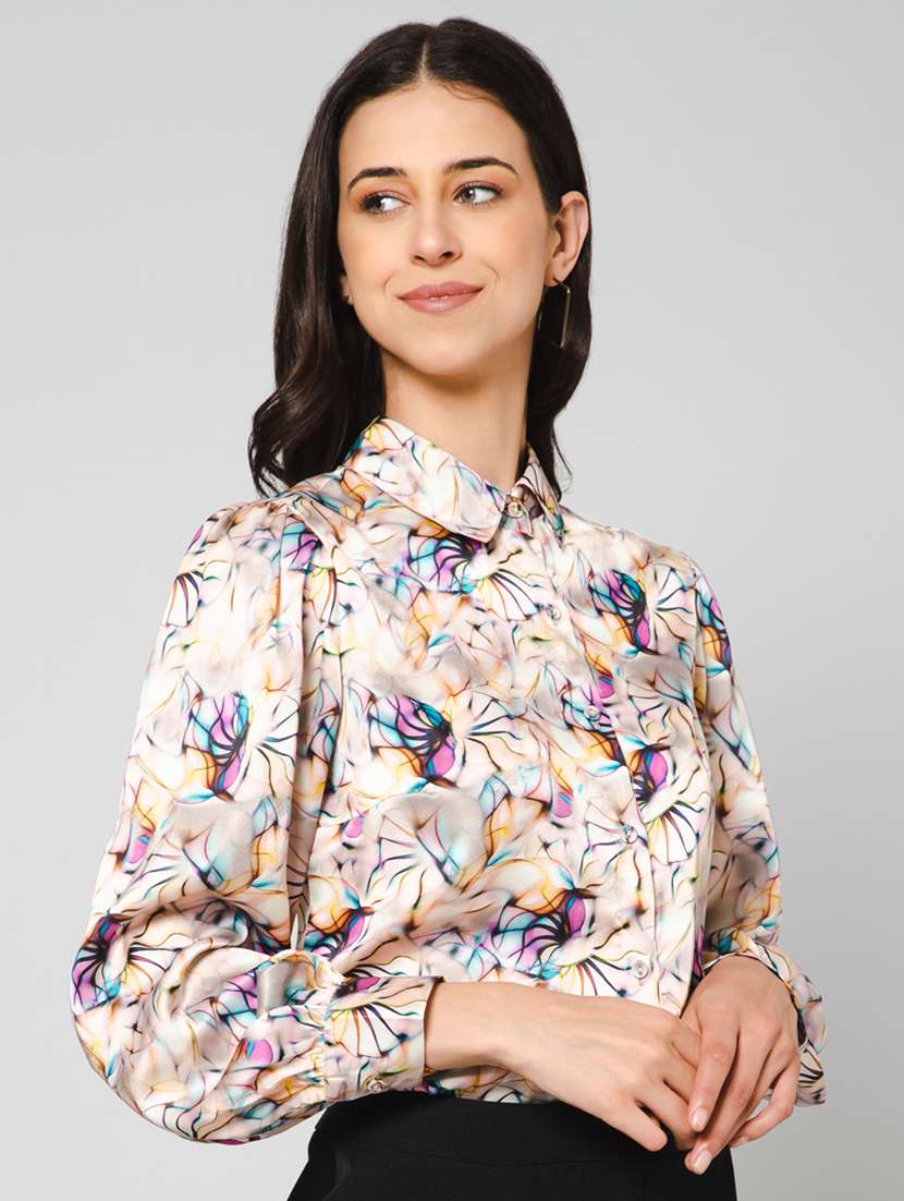 women printed regular shirt - 19581791 - Standard Image - 1