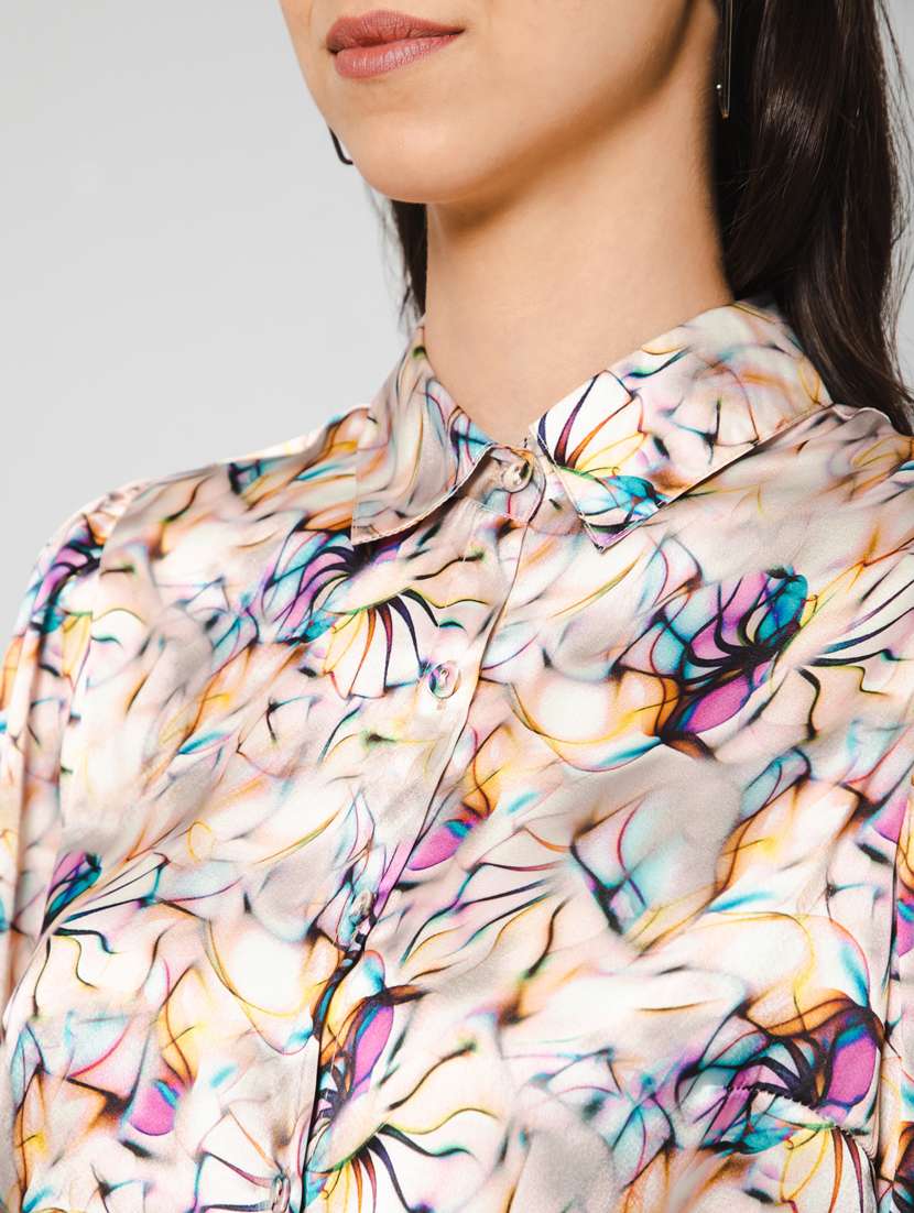 women printed regular shirt - 19581791 - Standard Image - 6