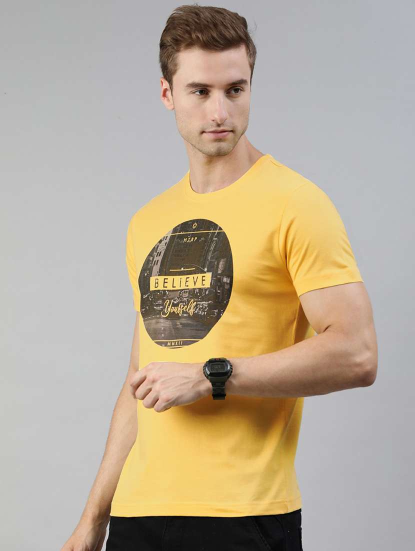 men crew neck front print t-shirt - 19581797 -  Standard Image - 1