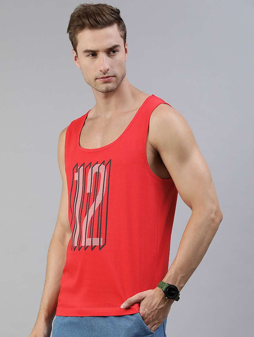 men printed sleeveless vest - 19581810 -  Standard Image - 1