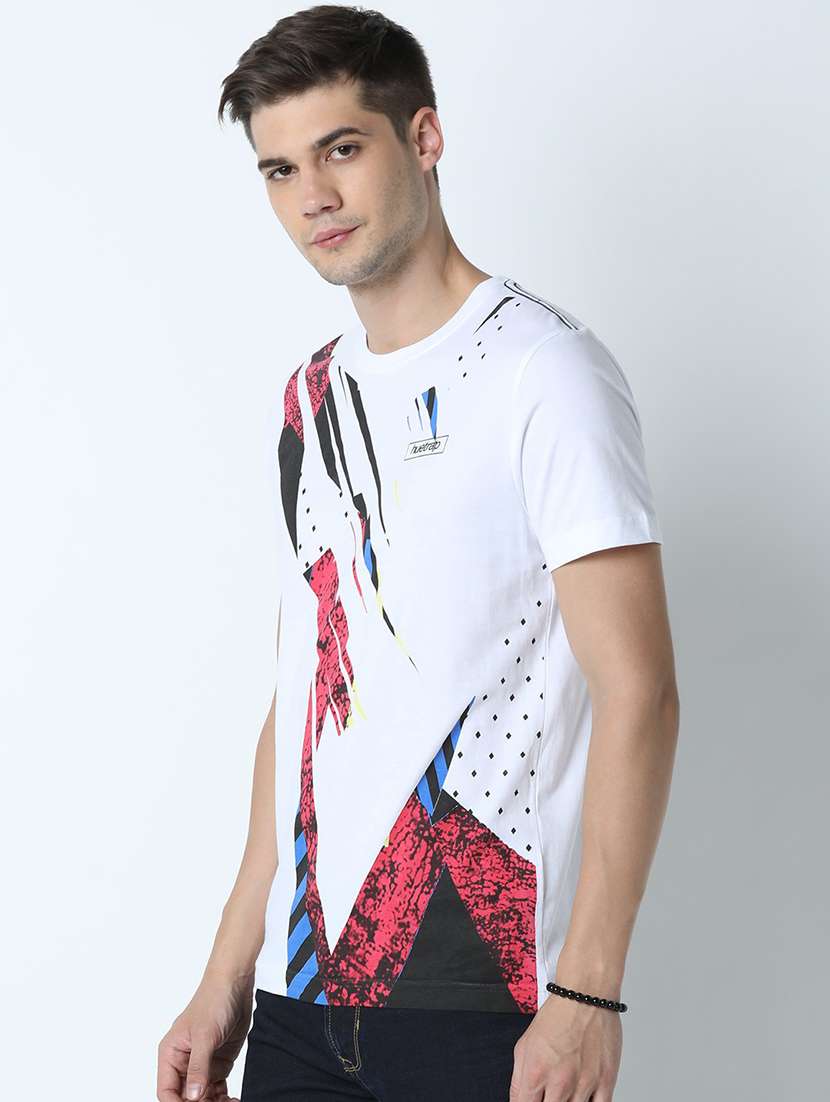 men crew neck front print t-shirt - 19581969 -  Standard Image - 1