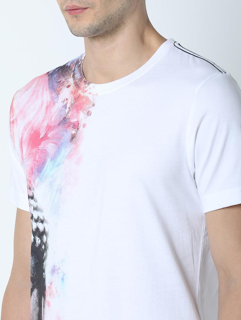 men white regular fit printed t-shirt - 19581978 - Standard Image - 4