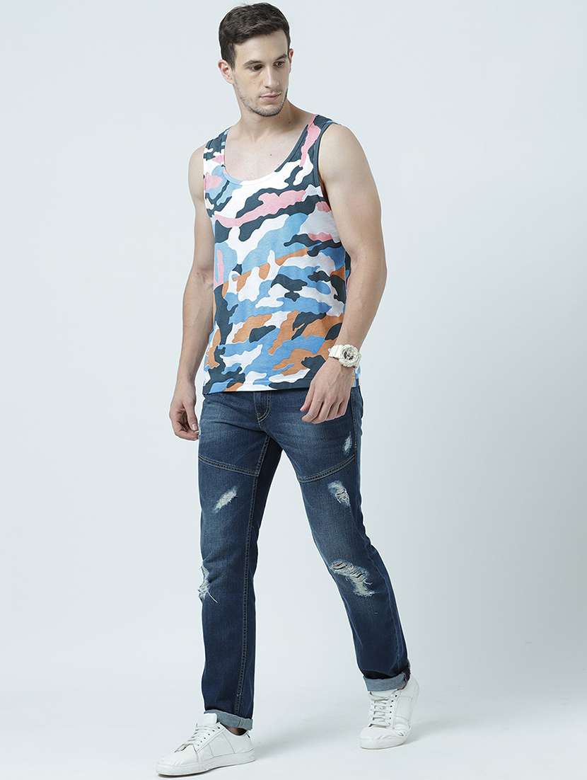 men printed sleeveless vest - 19582024 -  Standard Image - 4
