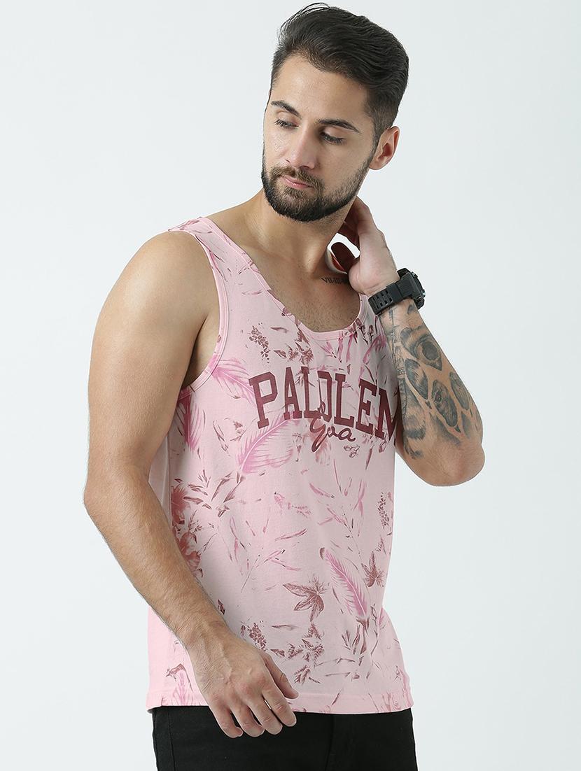 men scoop neck front print sleeveless vest - 19582130 -  Standard Image - 1