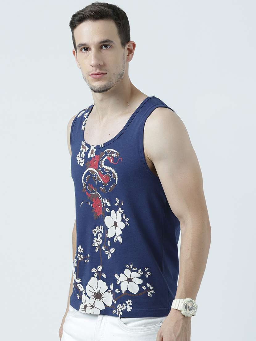 men printed sleeveless vest - 19582167 -  Standard Image - 1