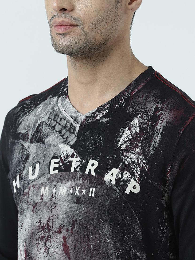 v neck printed regular t-shirt - 19582213 - Standard Image - 4