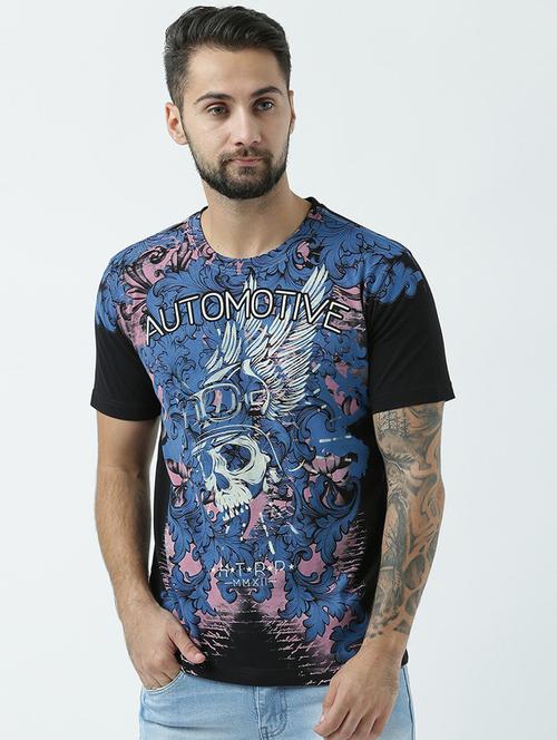 round neck printed regular t-shirt - 19582221 - Standard Image - 0