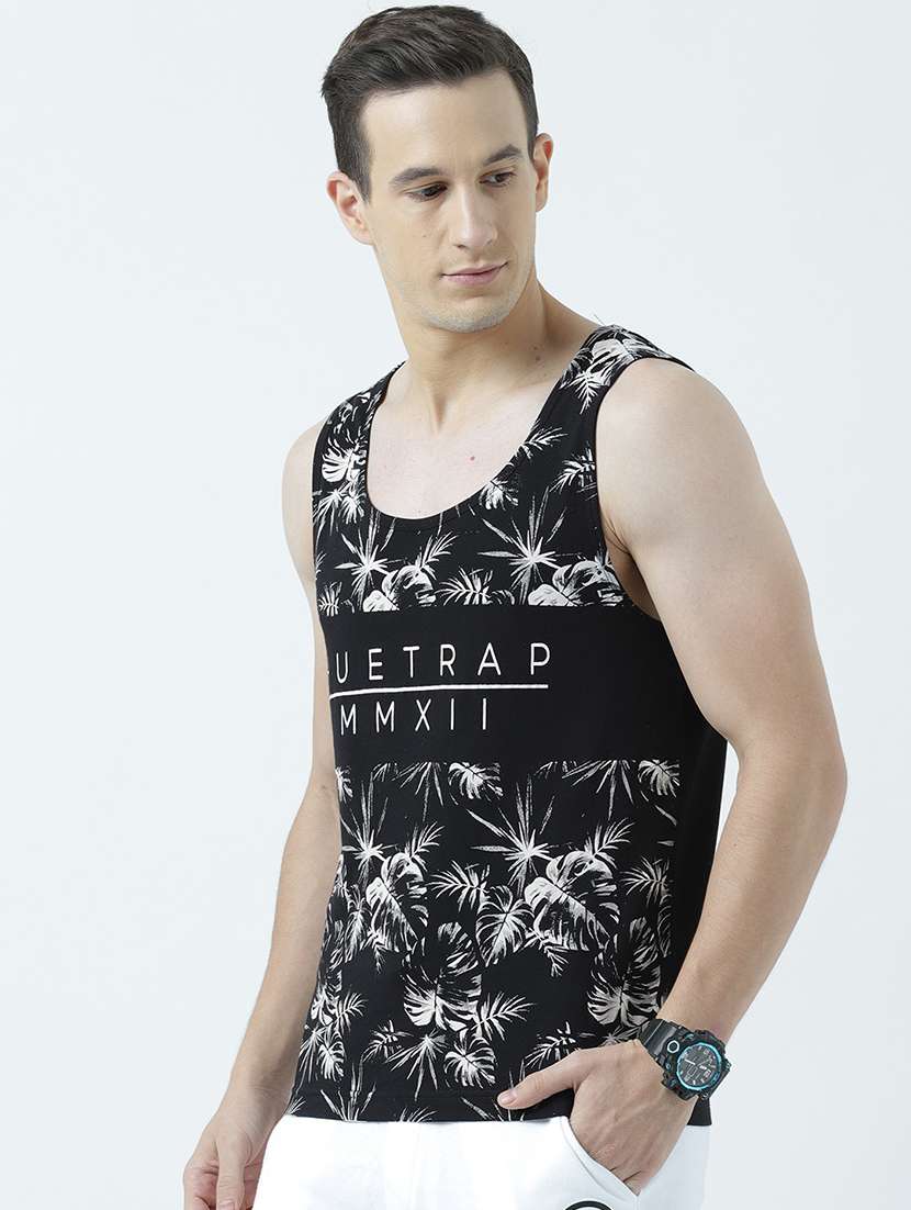 men scoop neck printed vest - 19582230 -  Standard Image - 1