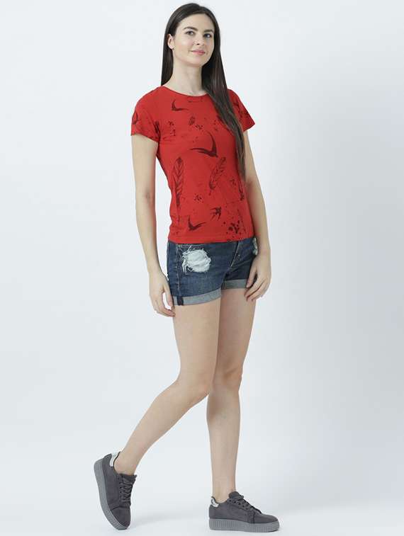 women's all over print round neck t-shirt - 19582767 -  Standard Image - 4