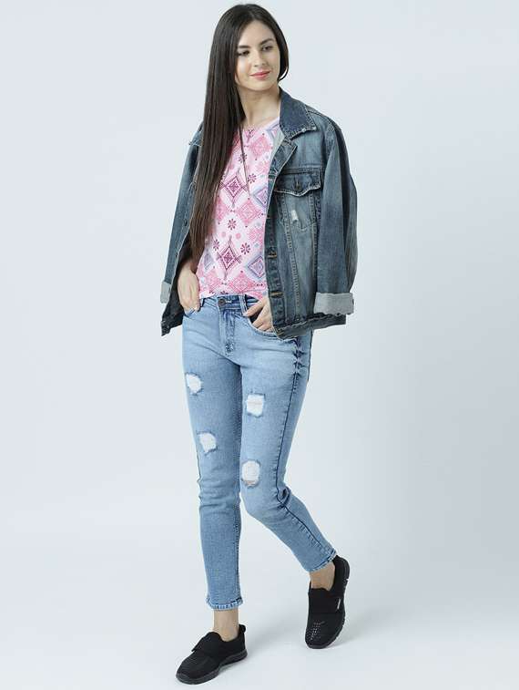 women's all over print round neck t-shirt - 19582772 -  Standard Image - 4