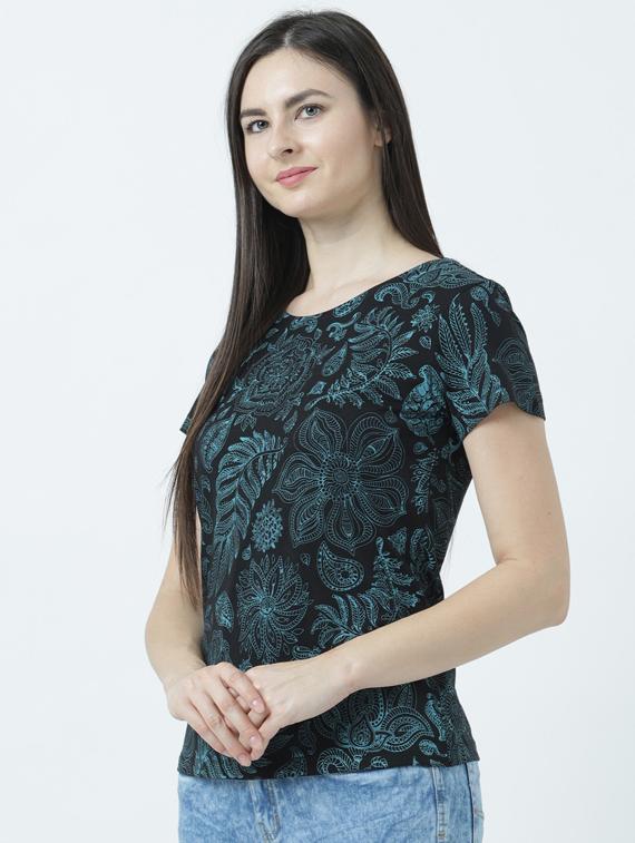 women's all over print round neck t-shirt - 19582785 -  Standard Image - 1