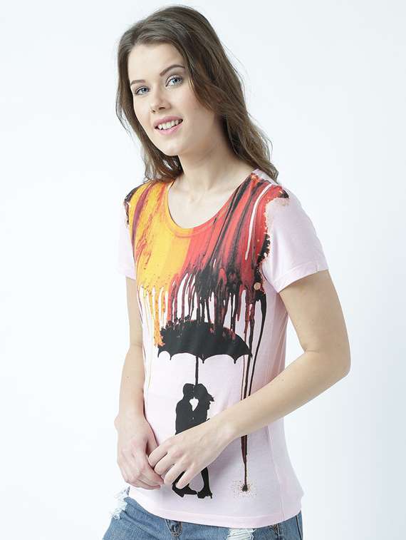 women's all over print round neck t-shirt - 19582802 -  Standard Image - 1