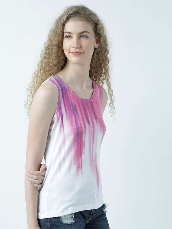 women's color block round neck t-shirt - 19582858 - Standard Image - 1