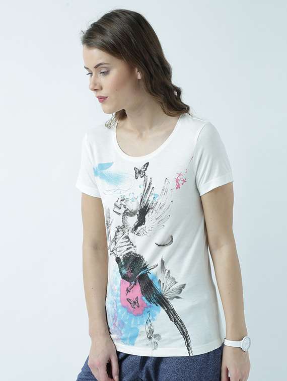 women's front print  t-shirt - 19582903 -  Standard Image - 1