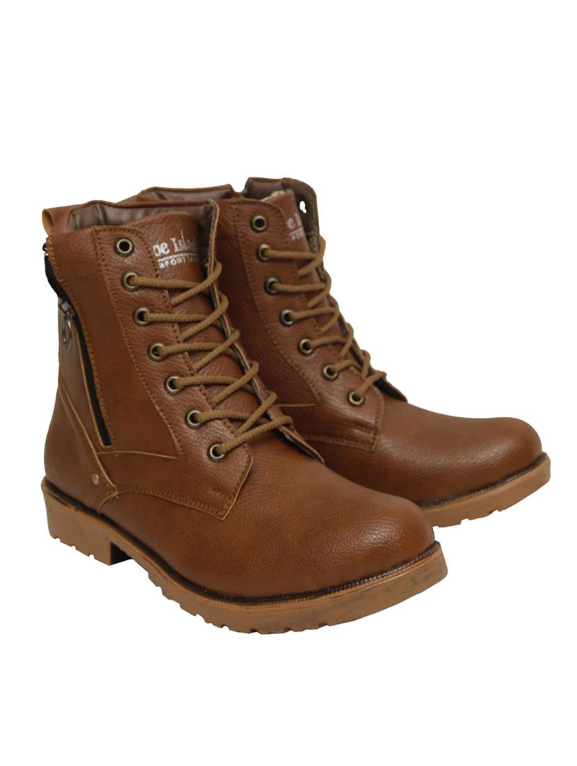 men tan high ankle boots - 19585159 - Standard Image - 1