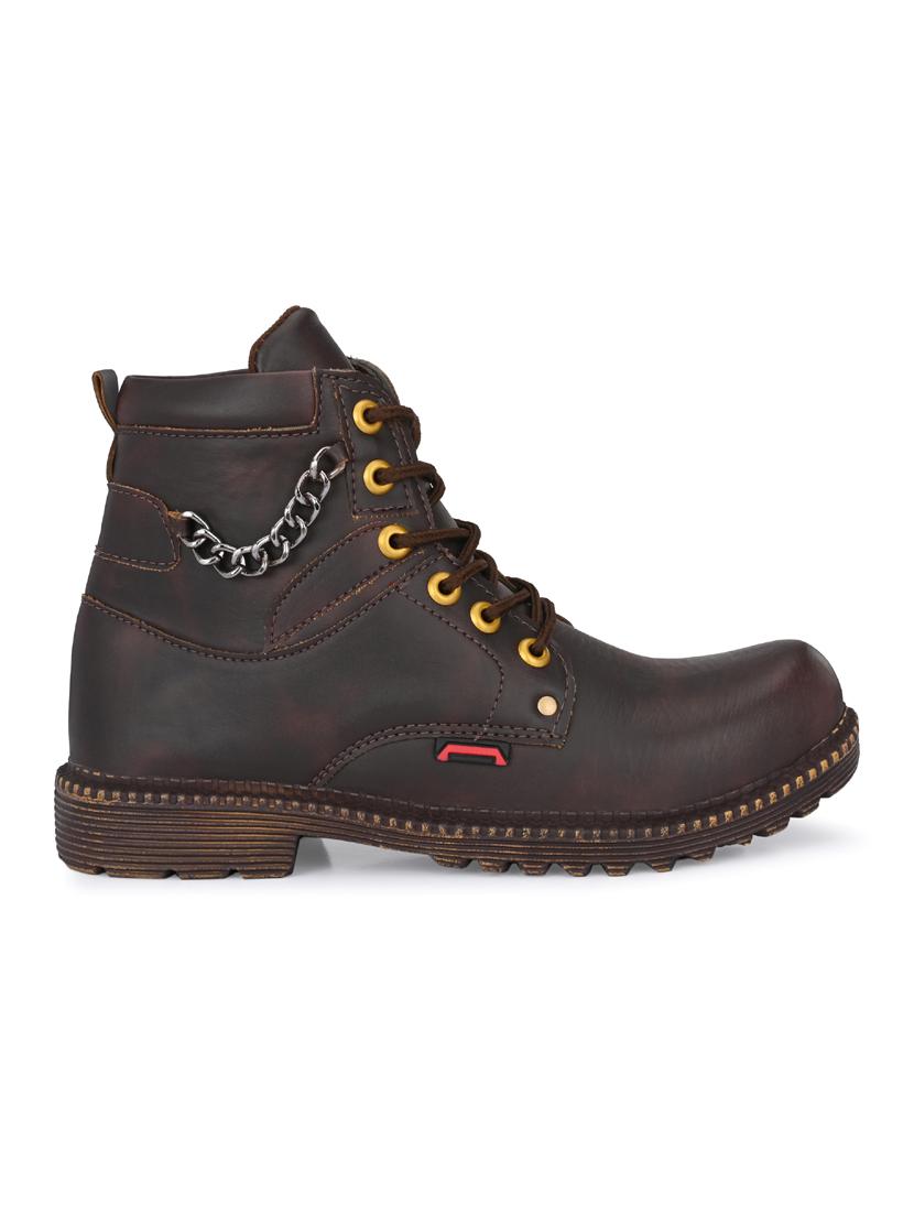 men brown high ankle boots - 19585163 - Standard Image - 1
