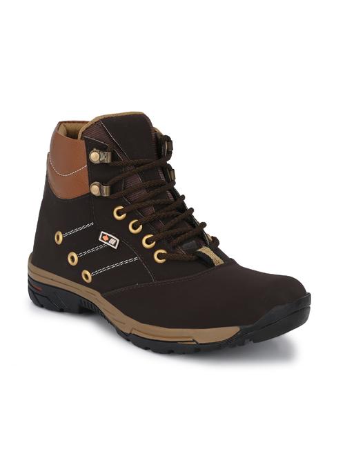 men brown high ankle boots - 19585179 - Standard Image - 0