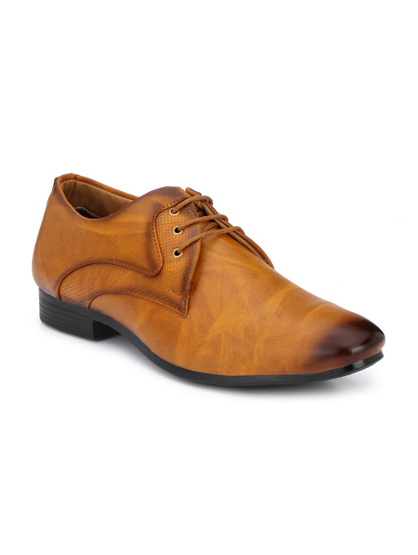 tan leather laceup derbies - 19585356 - Zoom Image - 0