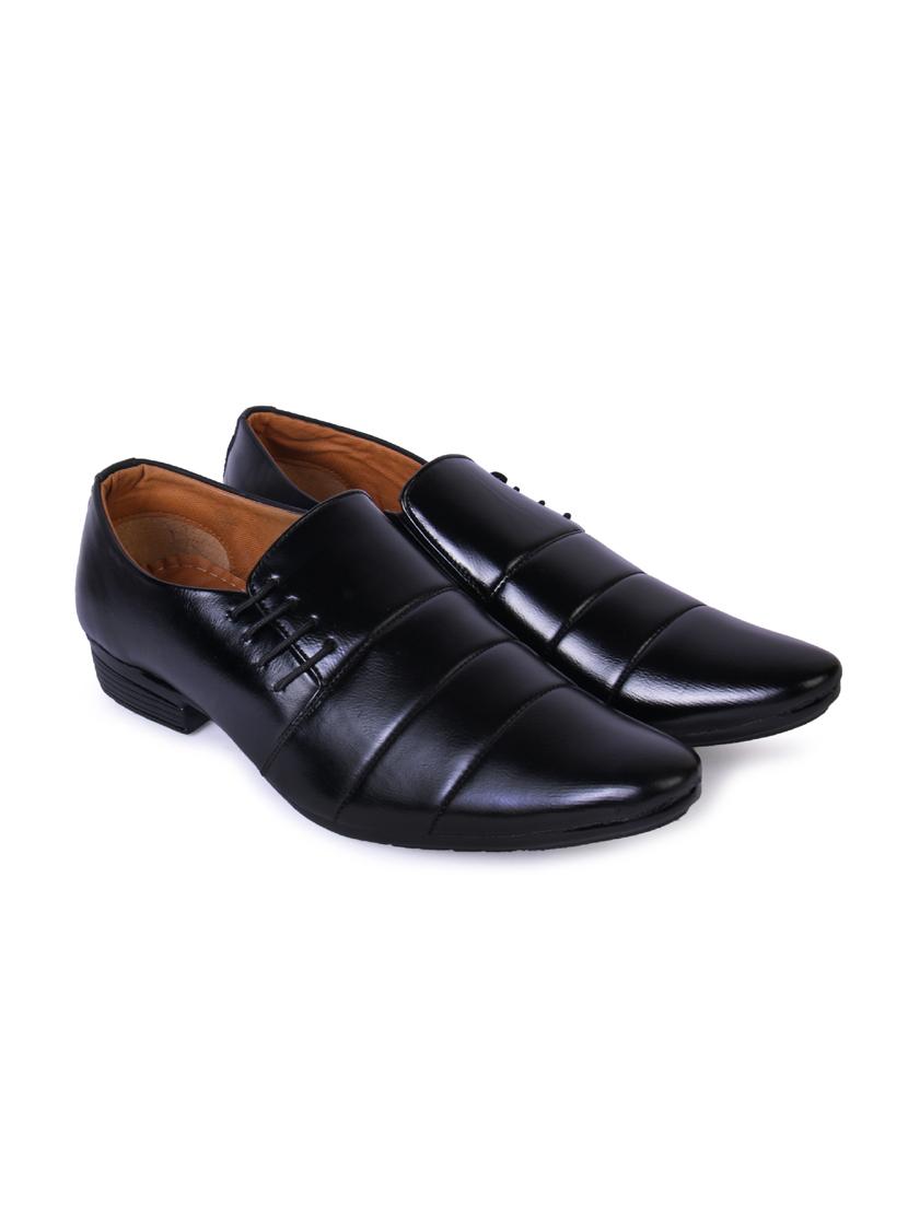 black leather laceup derbies - 19585364 - Standard Image - 1