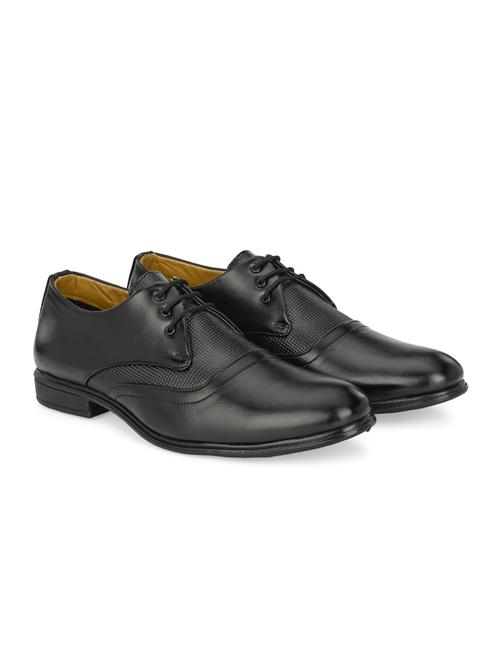 black leather laceup derbies - 19585372 - Standard Image - 0
