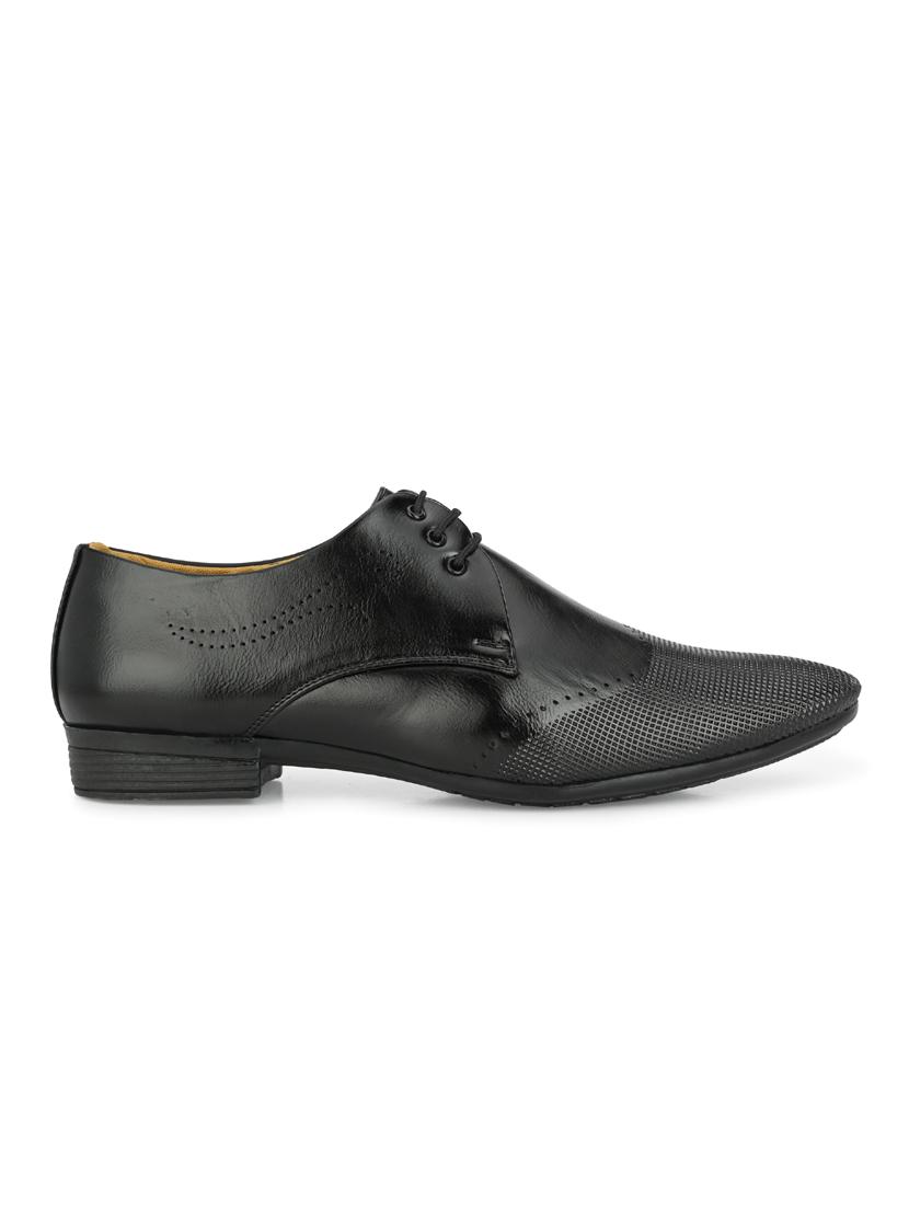 black leather laceup derbies - 19585374 - Standard Image - 1