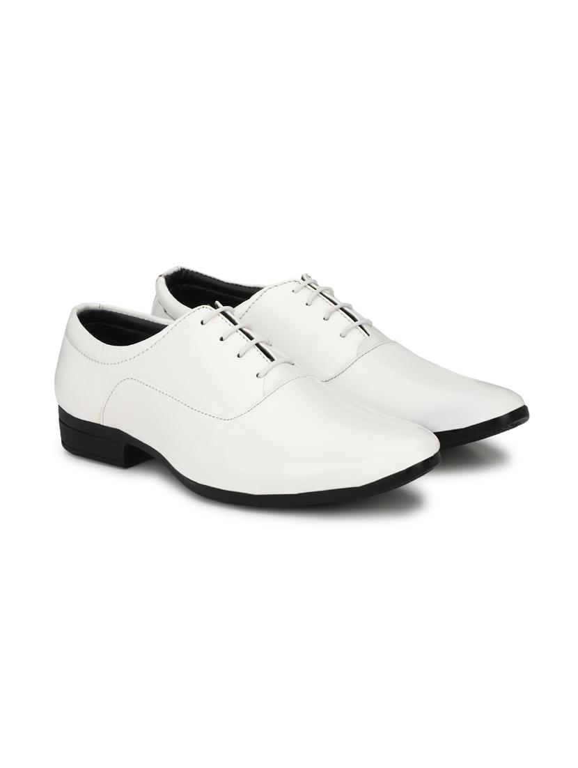 white patent leather laceup oxfords - 19585397 - Standard Image - 1