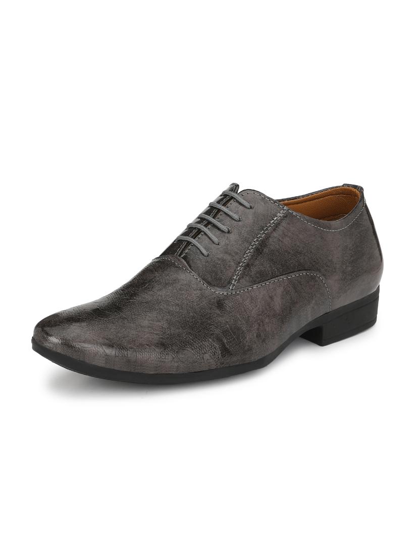 grey patent leather laceup oxfords - 19585398 - Standard Image - 1