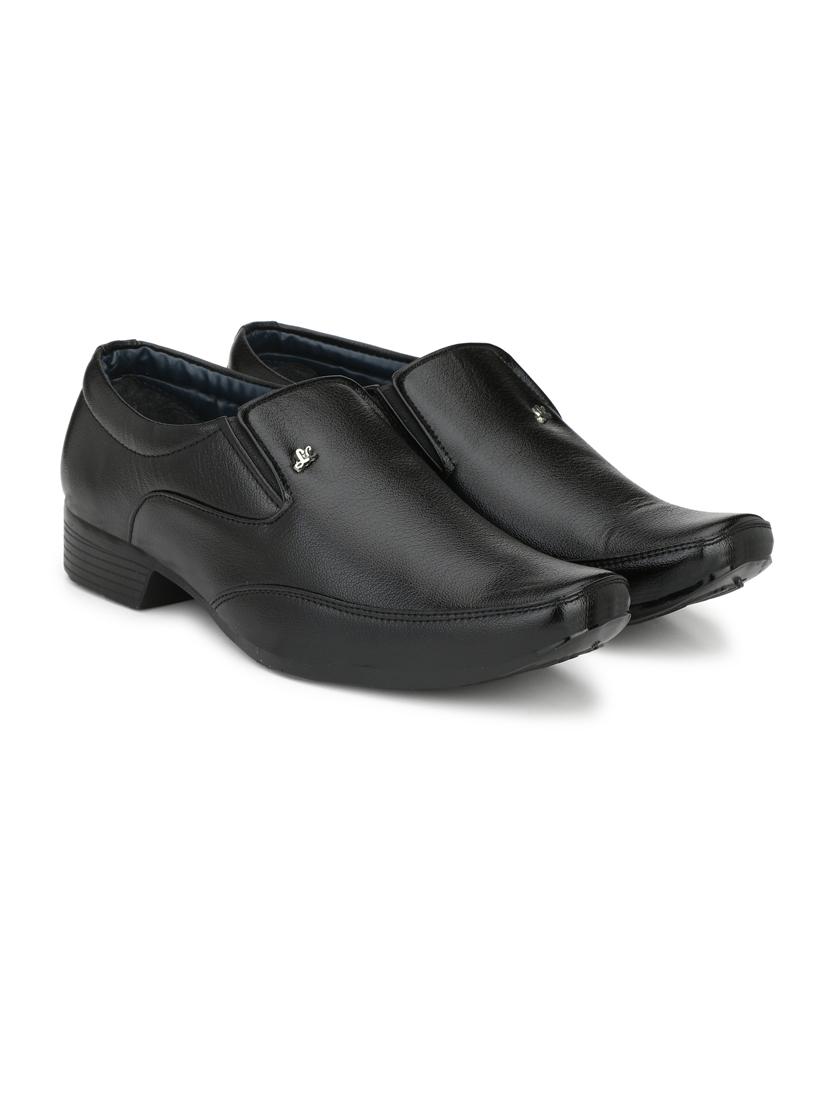 black slip on formal shoes - 19585457 -  Standard Image - 1