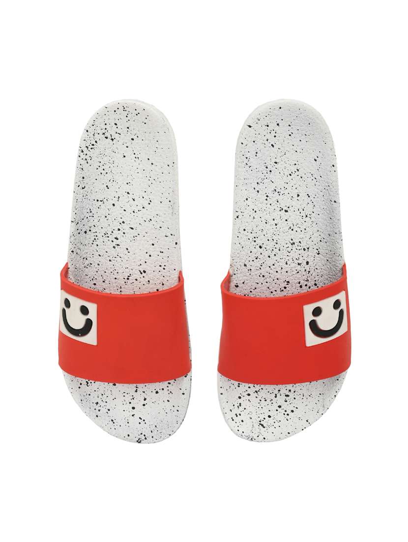 red pvc slip on flip flops - 19585549 -  Standard Image - 4