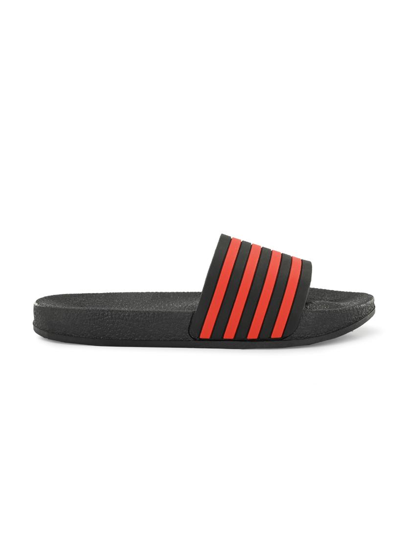 black pvc slip on flip flops - 19585552 - Standard Image - 1