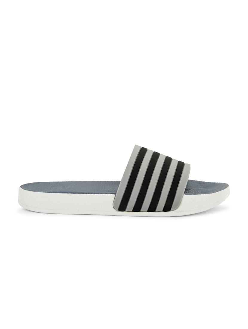 grey pvc slip on flip flops - 19585553 - Standard Image - 1