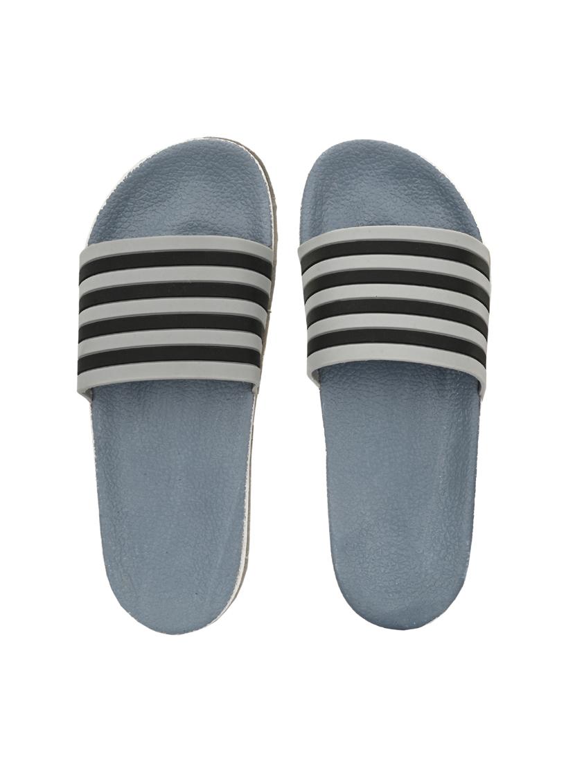 grey pvc slip on flip flops - 19585553 - Standard Image - 4