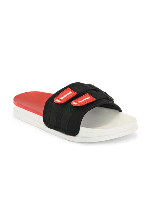 red pvc slip on flip flops - 19585557 - Standard Image - 0